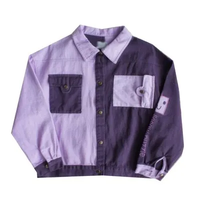Spring Autumn Patchwork Contrast Color Block Pocket Cargo Embroidery Button Denim Jacket Streetwear Harajuku Women Coat Outwear
Spring Autumn Patchwork Contrast Color Block Pocket Cargo Embroidery Button Denim Jacket Streetwear Harajuku Women Coat Outwear