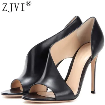 ZJVI woman fashion peep toe sandals ladies 12cm thin high heels shoes for women summer cow leather sandal black pary sandalias
ZJVI woman fashion peep toe sandals ladies 12cm thin high heels shoes for women summer cow leather sandal black pary sandalias