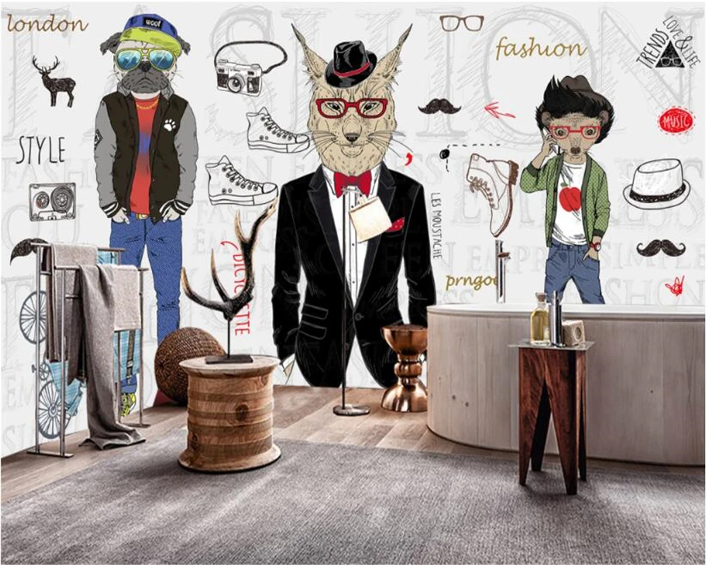 beibehang Personal hand-painted stereoscopic wall paper abstract animal clothing store Cafe decoration background 3d wallpaper
beibehang Personal hand-painted stereoscopic wall paper abstract animal clothing store Cafe decoration background 3d wallpaper