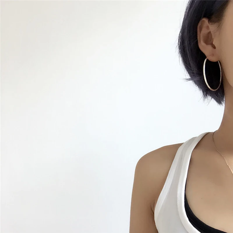 Authentic 925 Sterlin Silver Earrings Female Fashion Big Hoop Earring Allergy Free Real Brand Silver Women Earrings
Authentic 925 Sterlin Silver Earrings Female Fashion Big Hoop Earring Allergy Free Real Brand Silver Women Earrings
