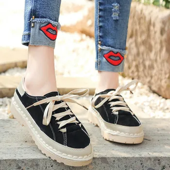 Spring Autumn Women Running Shoes Fashion Flats Breathable Women Sports Shoes Platform Lace Up Trend Girl Joker Sneakers Y2-18
Spring Autumn Women Running Shoes Fashion Flats Breathable Women Sports Shoes Platform Lace Up Trend Girl Joker Sneakers Y2-18