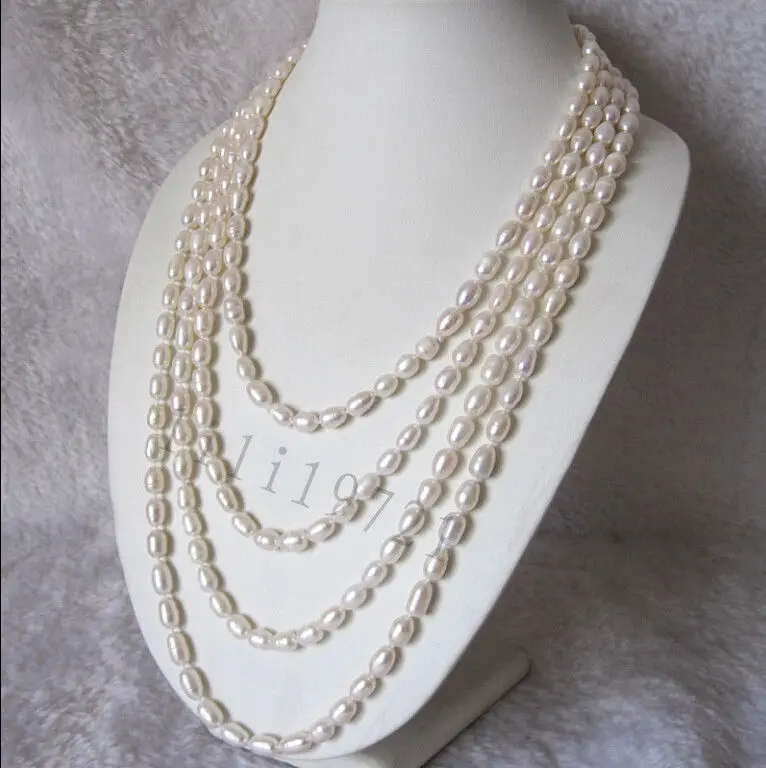 FREE SHIPPING>>>@@ > Hot sale &>>>>Long 100" 7-8mm White Freshwater Cultured Rice Pearl Necklace
FREE SHIPPING>>>@@ > Hot sale &>>>>Long 100" 7-8mm White Freshwater Cultured Rice Pearl Necklace