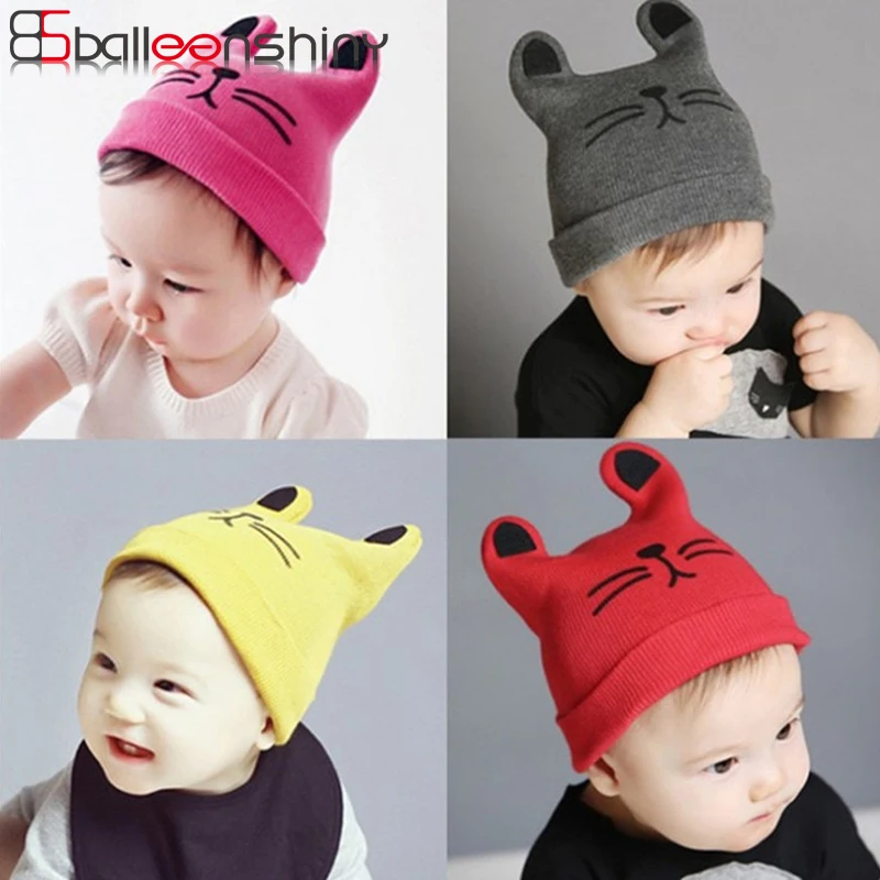 BalleenShiny Baby Cute Cartoon Hat Cat Print Newborn Infant Knitted Leisure Cap Child Kids Warm Hat New Style For Autumn Winter
BalleenShiny Baby Cute Cartoon Hat Cat Print Newborn Infant Knitted Leisure Cap Child Kids Warm Hat New Style For Autumn Winter