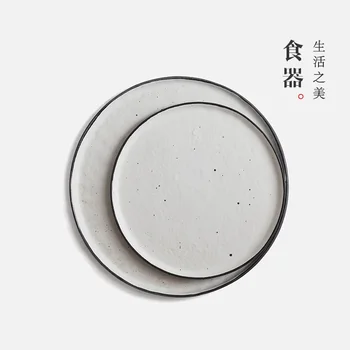 Lototo tableware Tausi creative dish tray plate thick round fruit plate ceramic flat white ink
Lototo tableware Tausi creative dish tray plate thick round fruit plate ceramic flat white ink