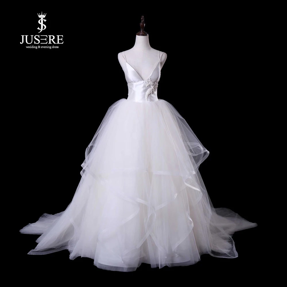 Jusere Real Photos 2019 Spaghetti Straps Ball Gown Wedding Dresses Sequins Beaded Waist Bridal Gown vestido de noiva
Jusere Real Photos 2019 Spaghetti Straps Ball Gown Wedding Dresses Sequins Beaded Waist Bridal Gown vestido de noiva