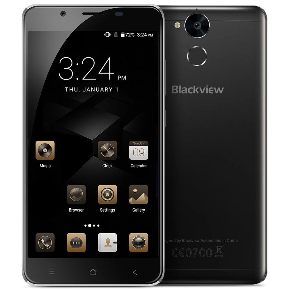 Blackview P2 Lite 4 г Android 7.0 смартфон 5.5 дюймов MTK6753 1.3 ГГц Octa core 3 ГБ + 32 6000 мАч Full HD 13.0MP OTG