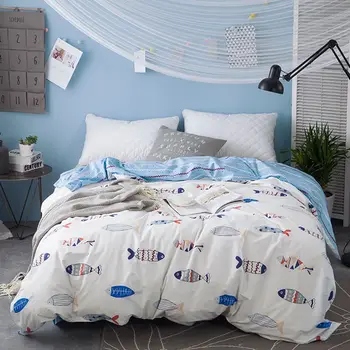New Design 1pc Cartoon Duvet Cover Fish pattern Quilt Cover 100%Cotton Bedclothes Suitable for children and adults Multiple size
New Design 1pc Cartoon Duvet Cover Fish pattern Quilt Cover 100%Cotton Bedclothes Suitable for children and adults Multiple size