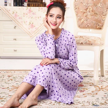 Cotton Home Wear Nightdress For Women Spring Long Sleeve Breathable Nightgown Priencess Sleep Wear Comfort Sleepdress
Cotton Home Wear Nightdress For Women Spring Long Sleeve Breathable Nightgown Priencess Sleep Wear Comfort Sleepdress