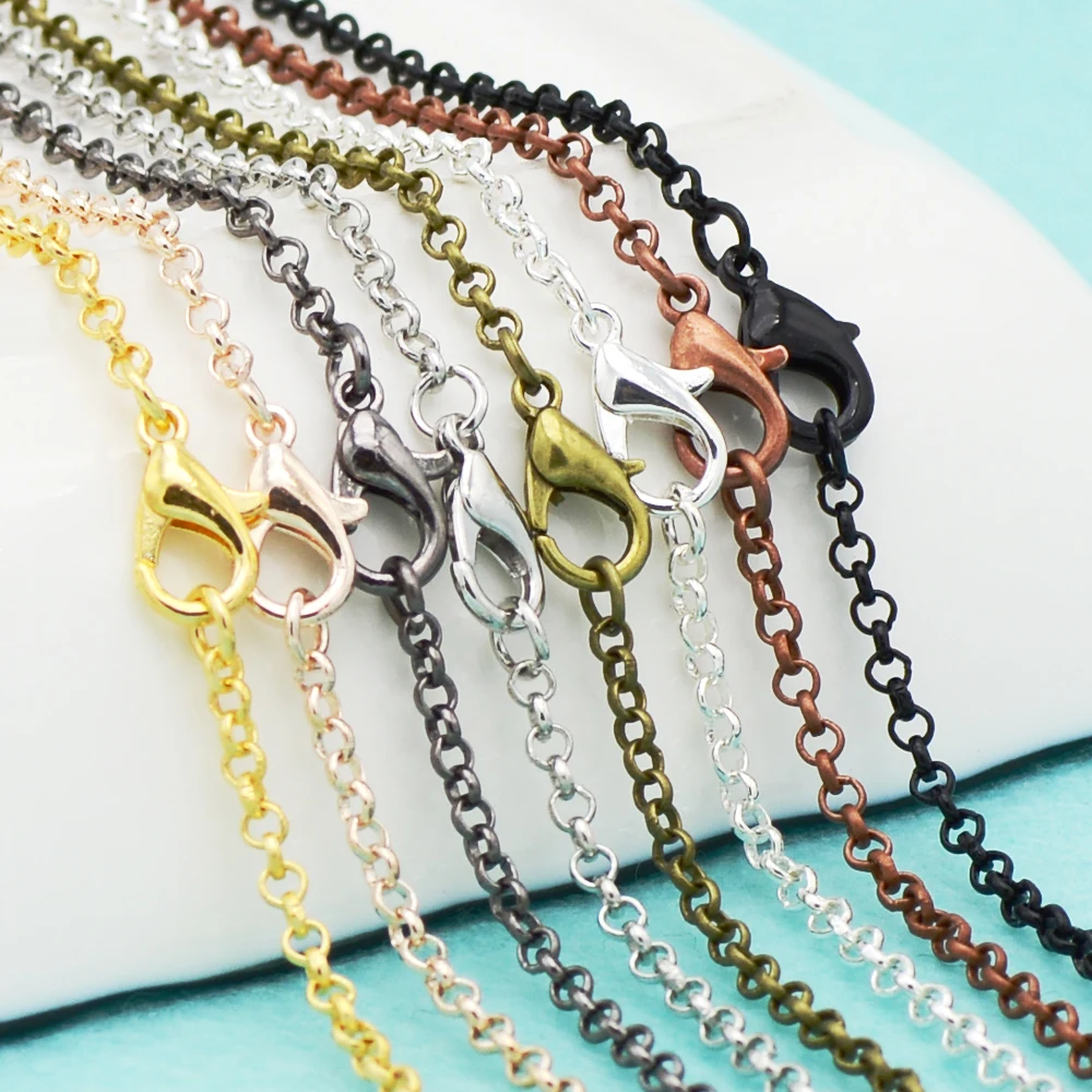 20 pcs - 18/24/30 Inch Rolo Chain Necklace, Closed Circle Link Necklace Chain - Silver/Rose Gold/Bronze/Copper/Gun Metal/Black
20 pcs - 18/24/30 Inch Rolo Chain Necklace, Closed Circle Link Necklace Chain - Silver/Rose Gold/Bronze/Copper/Gun Metal/Black