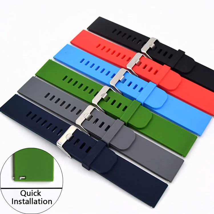 Quick Release Watch Strap 18mm 20mm 22mm for Motorola Moto 360 2 Gen 46mm Samsung Gear2 R380-R382 Silicone Rubber Band Bracelet
Quick Release Watch Strap 18mm 20mm 22mm for Motorola Moto 360 2 Gen 46mm Samsung Gear2 R380-R382 Silicone Rubber Band Bracelet