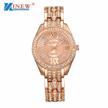 XINEW Luxury Diamond Watch Women Fashion Brand Stainless Steel Bracelet Wristwatch New Rhinestone Quartz Watch Clocks relogios
XINEW Luxury Diamond Watch Women Fashion Brand Stainless Steel Bracelet Wristwatch New Rhinestone Quartz Watch Clocks relogios