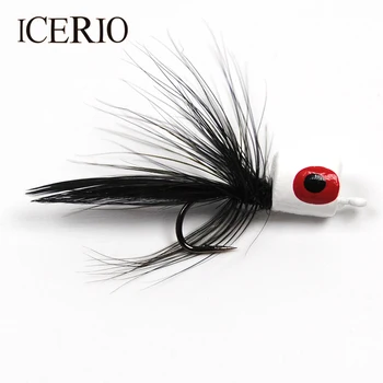 ICERIO 6PCS Floating Foam Poppers Lure Black Tail White Body for Trout Panfish Bass Fly Fishing #7
ICERIO 6PCS Floating Foam Poppers Lure Black Tail White Body for Trout Panfish Bass Fly Fishing #7