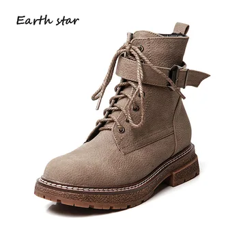 Retro Shoes Women Winter New Warm Martin Boots with Fur zapatos de mujer chaussures femme Cross-tied Ladies footware Ankle Boots
Retro Shoes Women Winter New Warm Martin Boots with Fur zapatos de mujer chaussures femme Cross-tied Ladies footware Ankle Boots