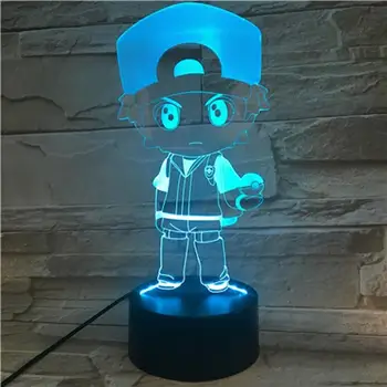 Cartoon 3D Lamp Illusion Night Light Game Figures Ash Ketchum Pikachu LED Bulb Multicolor Children's Gift Kid Toy LAVA
Cartoon 3D Lamp Illusion Night Light Game Figures Ash Ketchum Pikachu LED Bulb Multicolor Children's Gift Kid Toy LAVA