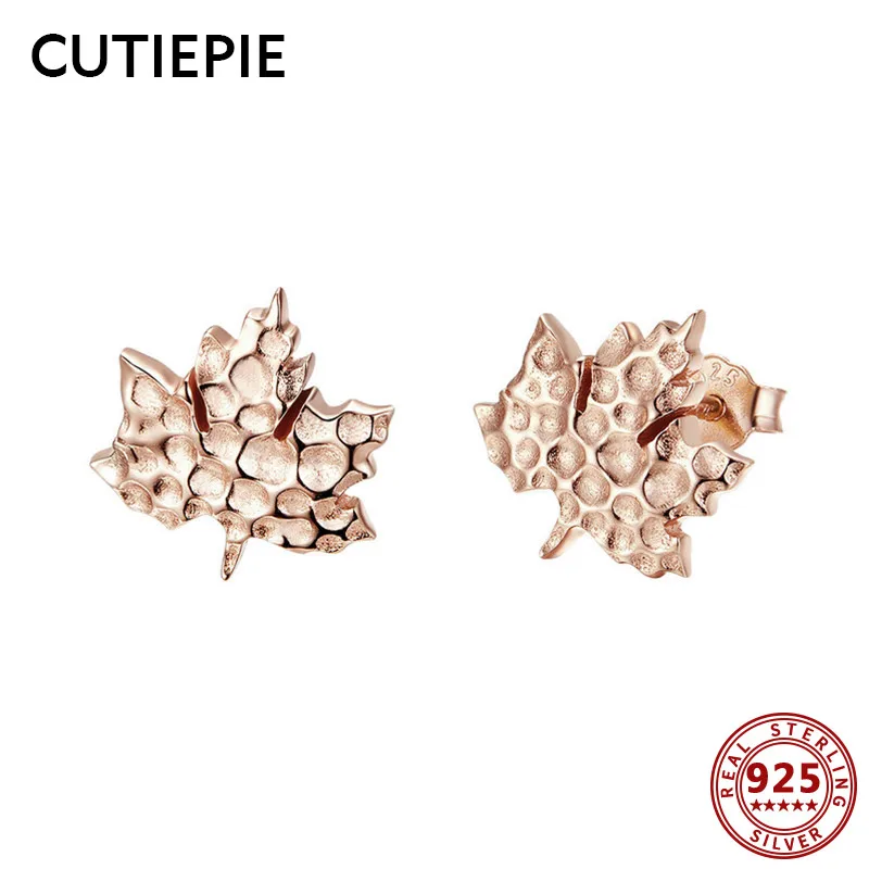 CUTIEPIE Trendy Real 925 Sterling Silver Maple Leaf Design Stud Earrings for Women Rose Gold Earring Wedding Silver Jewelry Gift
CUTIEPIE Trendy Real 925 Sterling Silver Maple Leaf Design Stud Earrings for Women Rose Gold Earring Wedding Silver Jewelry Gift