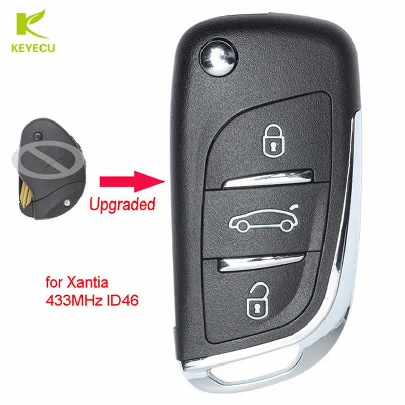 KEYECU Upgraded Flip Remote Car Key Fob Side 2 Button 434MHz ID46 for Peugeot Xantia Uncut Blade SX9
KEYECU Upgraded Flip Remote Car Key Fob Side 2 Button 434MHz ID46 for Peugeot Xantia Uncut Blade SX9