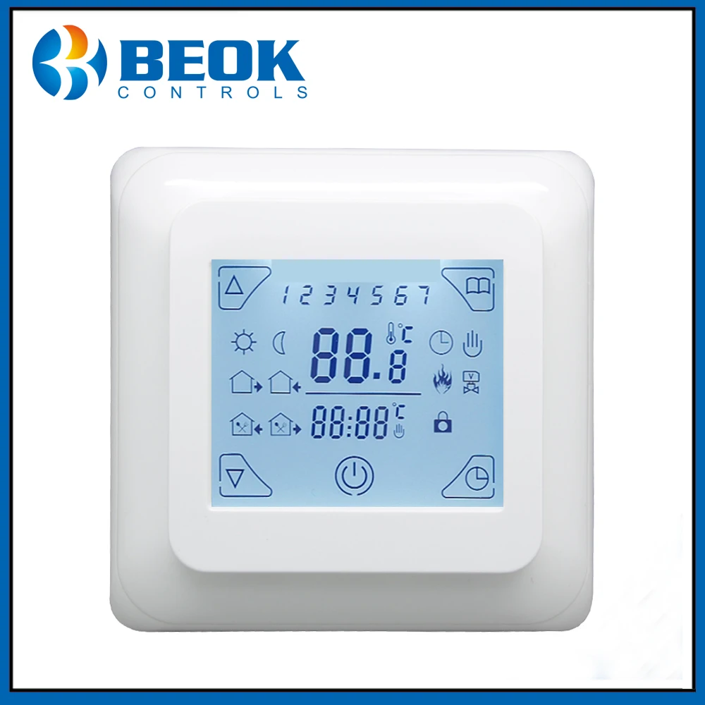 Beok TST23B-EP Touch Screen Heating Thermostat for Electric Floor Heating System without Wi-Fi Function
Beok TST23B-EP Touch Screen Heating Thermostat for Electric Floor Heating System without Wi-Fi Function