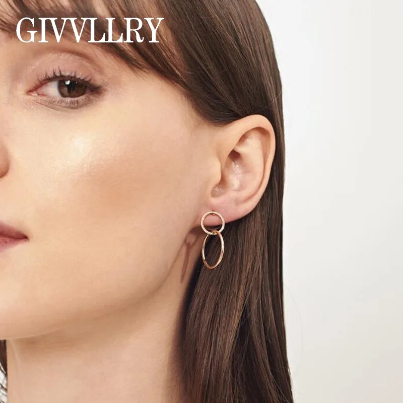 GIVVLLRY Minimalist 2 Circles Drop Earrings for Women Elegant Infinity Gold Color Small Round Hanging Earrings Fashion Jewelry
GIVVLLRY Minimalist 2 Circles Drop Earrings for Women Elegant Infinity Gold Color Small Round Hanging Earrings Fashion Jewelry