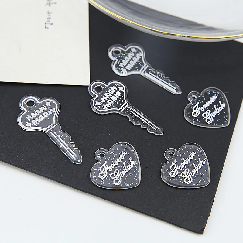 Transparent color 40pcs/lot geometric key/hearts shape resin charms diy jewelry necklace/earrings for women accessory
Transparent color 40pcs/lot geometric key/hearts shape resin charms diy jewelry necklace/earrings for women accessory