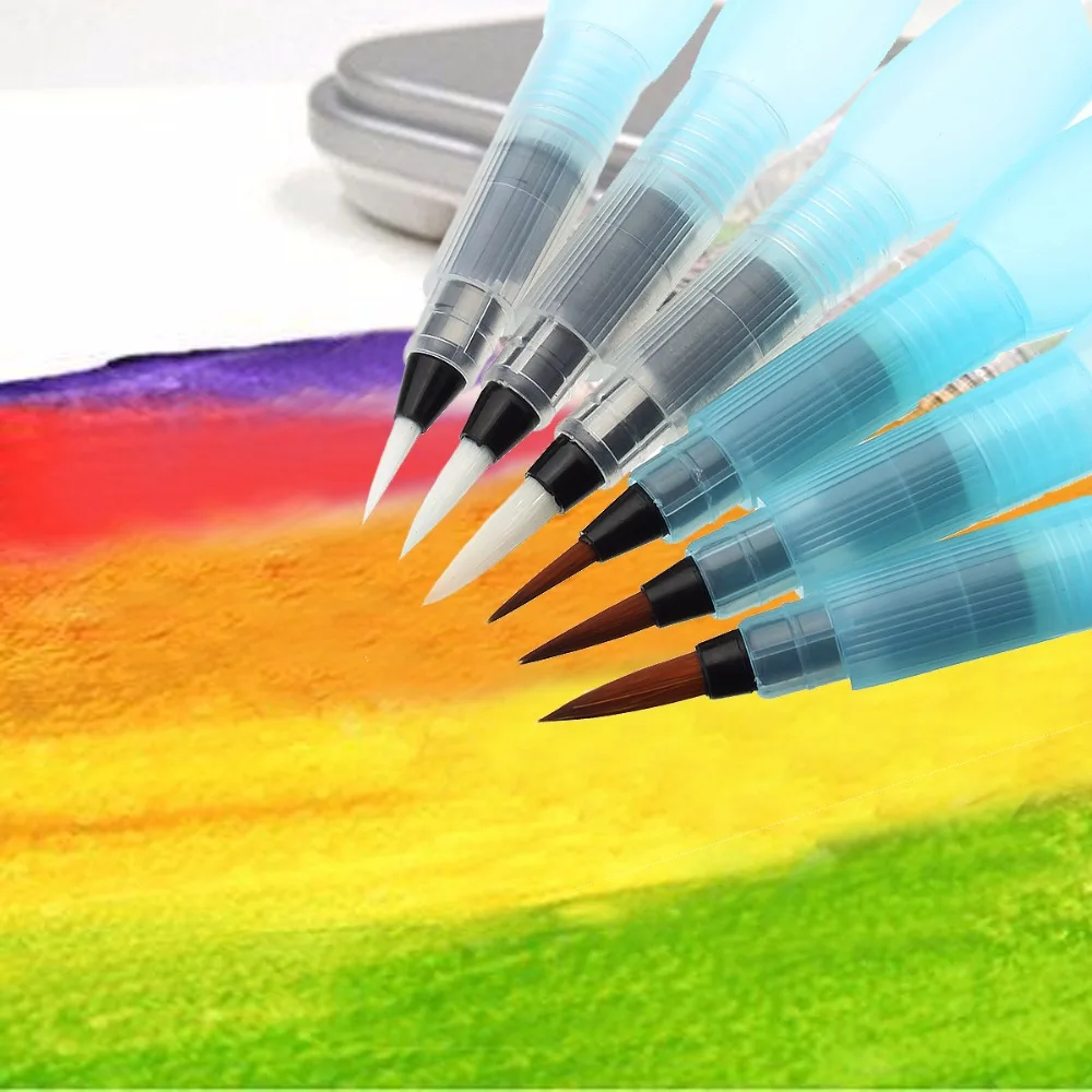6PCS S/M/L Watercolor Brush pen Art Markers Water Tank Calligraphy Drawing Pen Beginner gift
6PCS S/M/L Watercolor Brush pen Art Markers Water Tank Calligraphy Drawing Pen Beginner gift