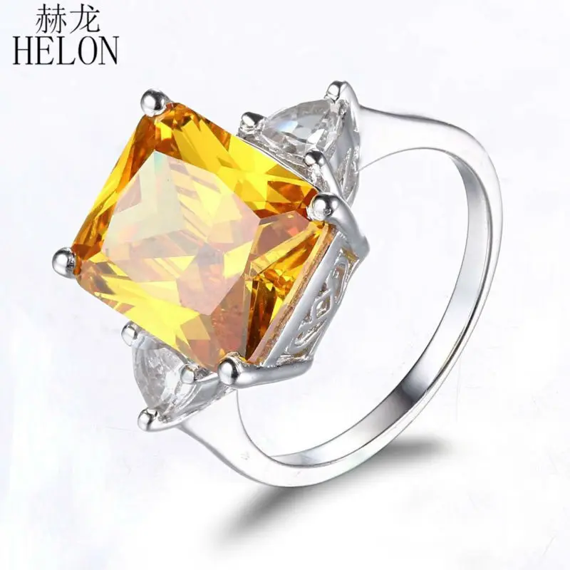 HELON 7.2ct Radiant Cut 3x10mm Citrine & 4.5x4.5mm White Topaz Engagement Wedding Ring Women's Jewelry Ring Solid 10k White Gold
HELON 7.2ct Radiant Cut 3x10mm Citrine & 4.5x4.5mm White Topaz Engagement Wedding Ring Women's Jewelry Ring Solid 10k White Gold