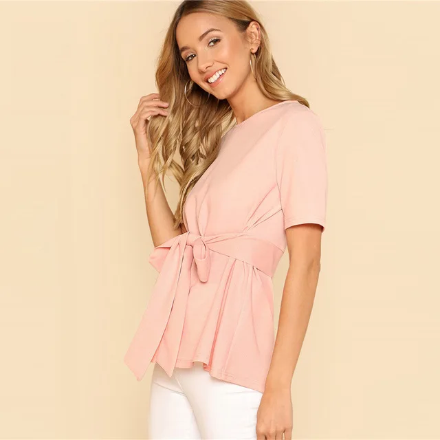2019 Women T-shirts Casual Sashes O-Neck Tops Tee women Tops Summer Female T-shirts Short Sleeve T shirt Women Clothing mujer
2019 Women T-shirts Casual Sashes O-Neck Tops Tee women Tops Summer Female T-shirts Short Sleeve T shirt Women Clothing mujer