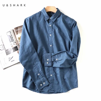 U&SHARK Casual Shirt Men Brand Clothing 2018 Autumn New Cotton Linen Shirt Social Male High Quality Navy Blue Mens Dress Shirts
U&SHARK Casual Shirt Men Brand Clothing 2018 Autumn New Cotton Linen Shirt Social Male High Quality Navy Blue Mens Dress Shirts