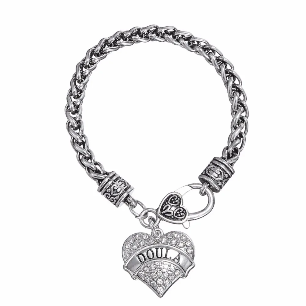 Fishhook DOULA Pave Heart Charm Bracelet Silver color Lobster Clasp Clear Crystal Charm
Fishhook DOULA Pave Heart Charm Bracelet Silver color Lobster Clasp Clear Crystal Charm