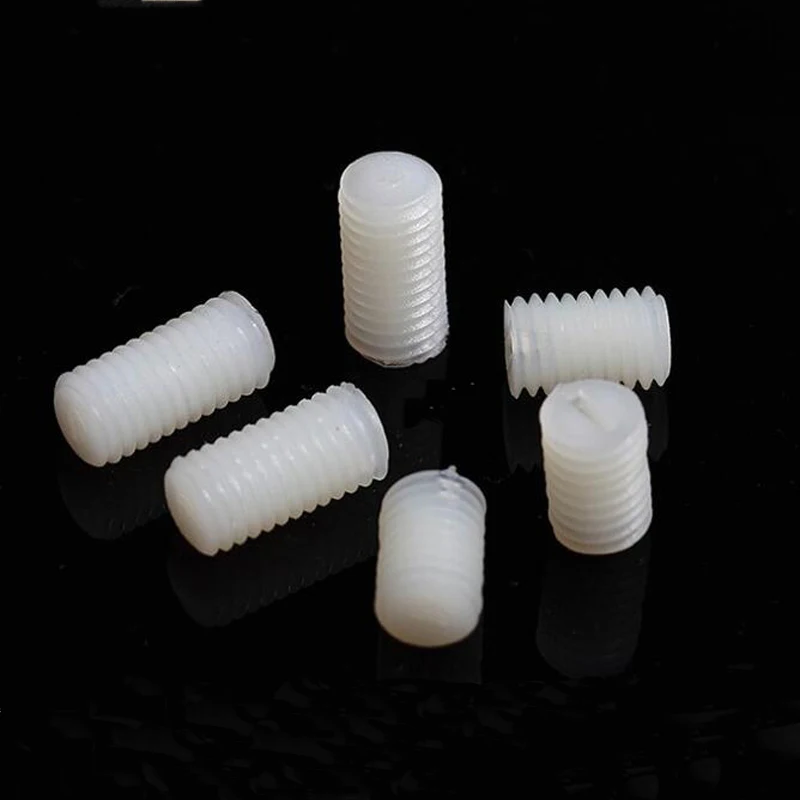 M3 Grub Screws White Nylon Set Screws Plastic Thread Flat Head Metric Headless Slotted Bolt
M3 Grub Screws White Nylon Set Screws Plastic Thread Flat Head Metric Headless Slotted Bolt