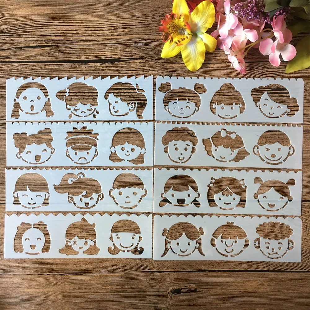 8Pcs 18.5*5.5cm Little Girls DIY Layering Stencils Painting Scrapbook Coloring Embossing Album Decorative Template
8Pcs 18.5*5.5cm Little Girls DIY Layering Stencils Painting Scrapbook Coloring Embossing Album Decorative Template