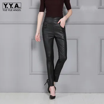 Genuine Leather Trousers Women Slim Stretch High Waist Leather Pants Autumn Winter Plus Size Zip Office Sheepskin Ladies Pants
Genuine Leather Trousers Women Slim Stretch High Waist Leather Pants Autumn Winter Plus Size Zip Office Sheepskin Ladies Pants