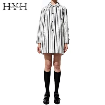 HYH HAOYIHUI Pinstripe Long Trench Coat Woman 2018 Autumn Simple College Style Streetwear Classic Long Sleeve Shirt Coat
HYH HAOYIHUI Pinstripe Long Trench Coat Woman 2018 Autumn Simple College Style Streetwear Classic Long Sleeve Shirt Coat