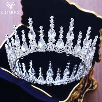 CC big tiaras and crowns baroque style round pageant engagement wedding hair accessories for bridal jewelry cz water drop XY249
CC big tiaras and crowns baroque style round pageant engagement wedding hair accessories for bridal jewelry cz water drop XY249