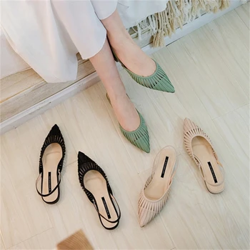 Meifeini 2019 summer pointed flat shoes fashion low with women's sandals leather flat with ladies slippers hollow Muller shoes
Meifeini 2019 summer pointed flat shoes fashion low with women's sandals leather flat with ladies slippers hollow Muller shoes