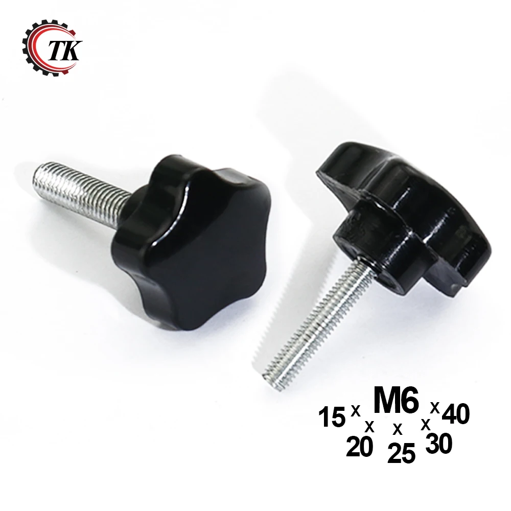 Transkoot 10pcs M6 Star handle hand adjustscrew Bakelite Star Type Plastic Head Handle Screw Wood Plum Bolt
Transkoot 10pcs M6 Star handle hand adjustscrew Bakelite Star Type Plastic Head Handle Screw Wood Plum Bolt