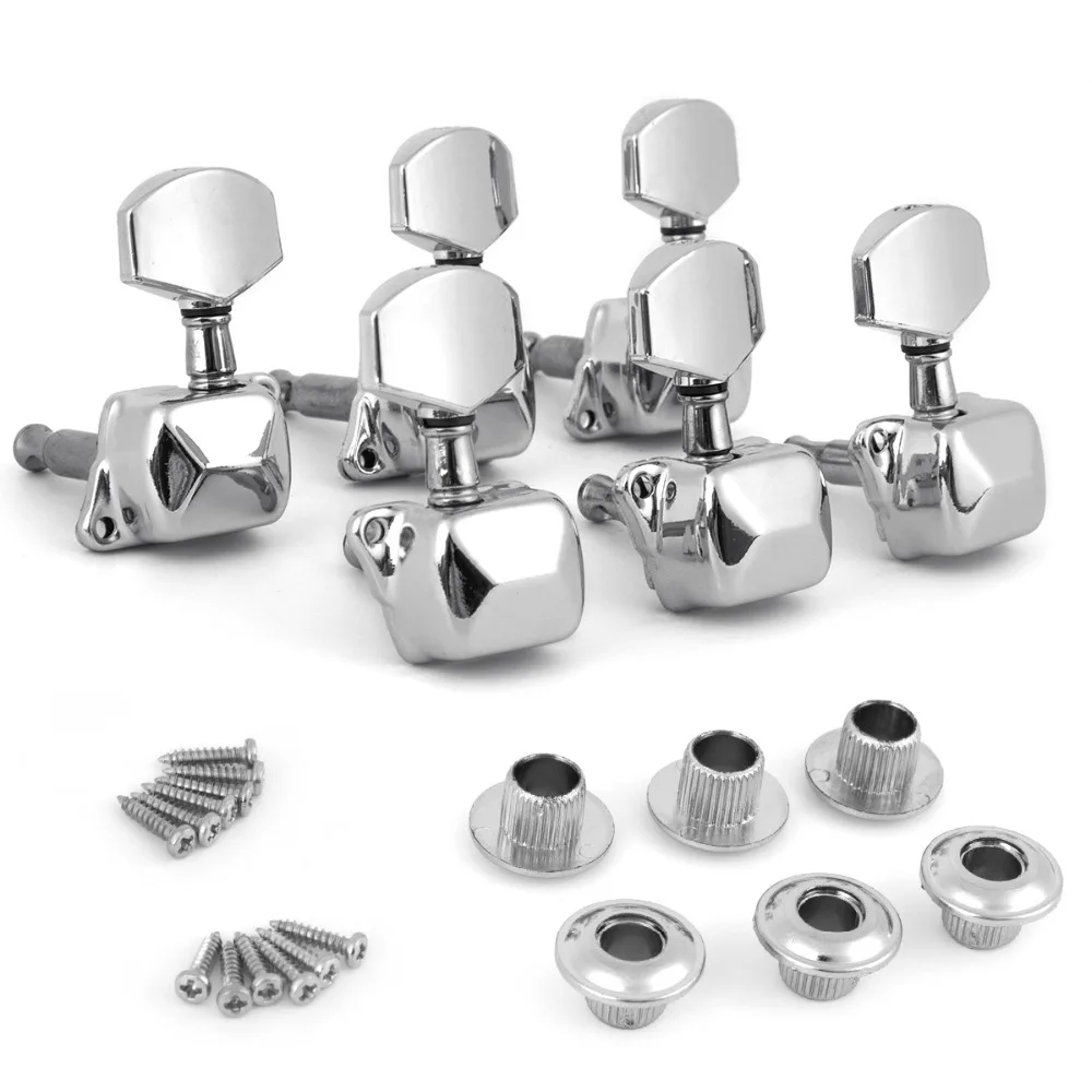 Guitar Tuning Pegs Acoustic Guitar String Semiclosed Machine Heads Tuners 3Lx3R Chrome
Guitar Tuning Pegs Acoustic Guitar String Semiclosed Machine Heads Tuners 3Lx3R Chrome