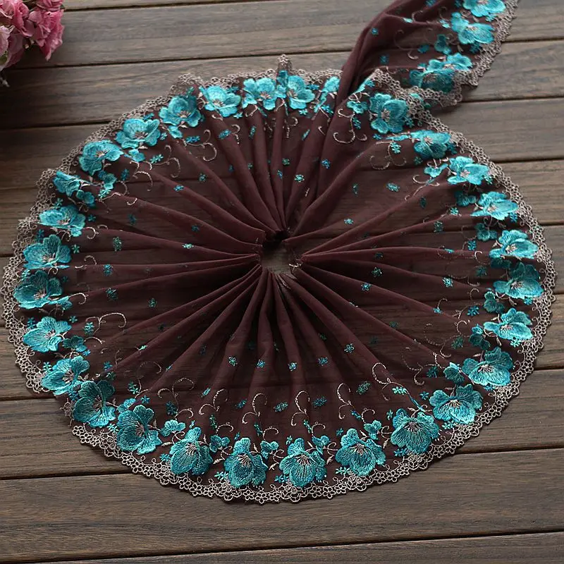 Free shipping2yards/lot 22cm wide Embroidered Tulle Lace trim mesh lace trim~Chocolate + Blue~lovely
Free shipping2yards/lot 22cm wide Embroidered Tulle Lace trim mesh lace trim~Chocolate + Blue~lovely