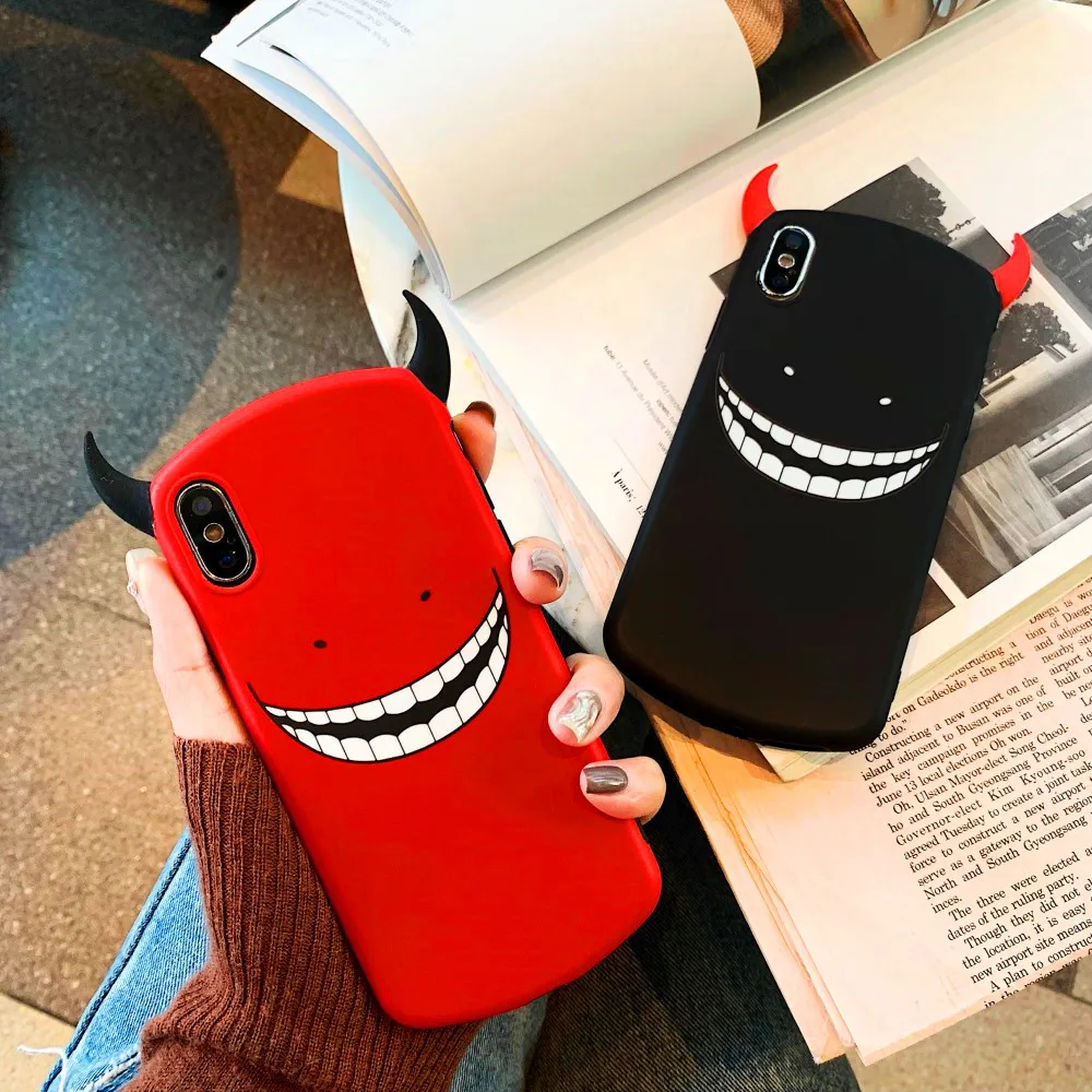 Devil Horn Red Black Smiley Pattern Phone Case For iPhone 7Plus X XS MAX 6S Soft Silicone Cover For iPhone 6Plus 7 XR 8 XS Capa
Devil Horn Red Black Smiley Pattern Phone Case For iPhone 7Plus X XS MAX 6S Soft Silicone Cover For iPhone 6Plus 7 XR 8 XS Capa