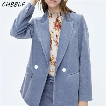 CHBBLF women vintage Corduroy blazer pockets double breated long sleeve casaco feminine suit jacket DFT2722
CHBBLF women vintage Corduroy blazer pockets double breated long sleeve casaco feminine suit jacket DFT2722