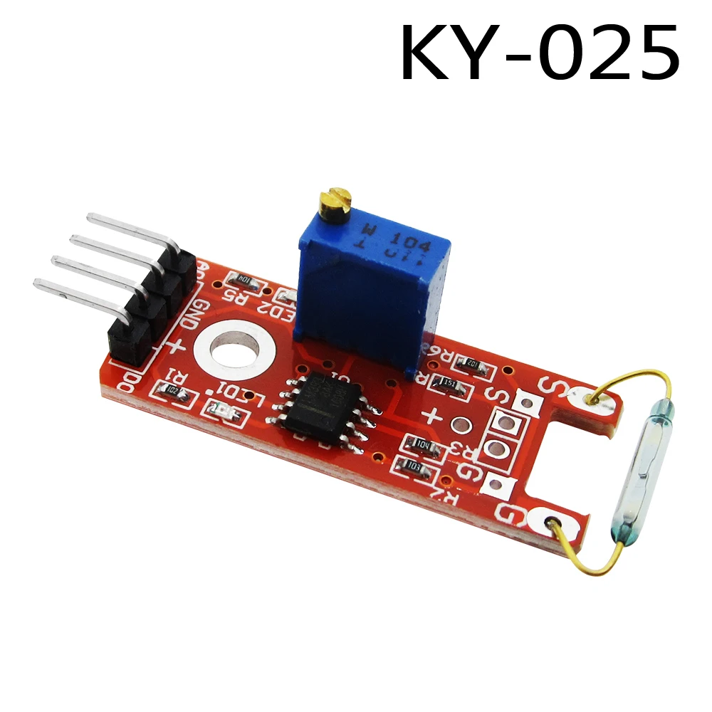 

HAILANGNIAO KY-025 4pin BETR Magnetic Dry Reed Pipe Switch Magnetron Sensor Module DIY KY-25