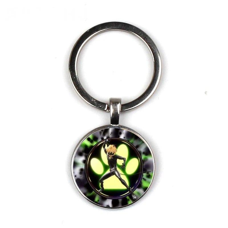Cartoon Magical Ladybug keychain Cool Adrien Black Cat Noir Anime Character Glass Cabochon keychain Kids Jewelry
Cartoon Magical Ladybug keychain Cool Adrien Black Cat Noir Anime Character Glass Cabochon keychain Kids Jewelry