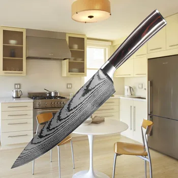 Kitchen knife Chef Knives Japanese 7CR17 440C High Carbon Stainless Steel Imitation Damascus Sanding Laser Knife Dropship
Kitchen knife Chef Knives Japanese 7CR17 440C High Carbon Stainless Steel Imitation Damascus Sanding Laser Knife Dropship