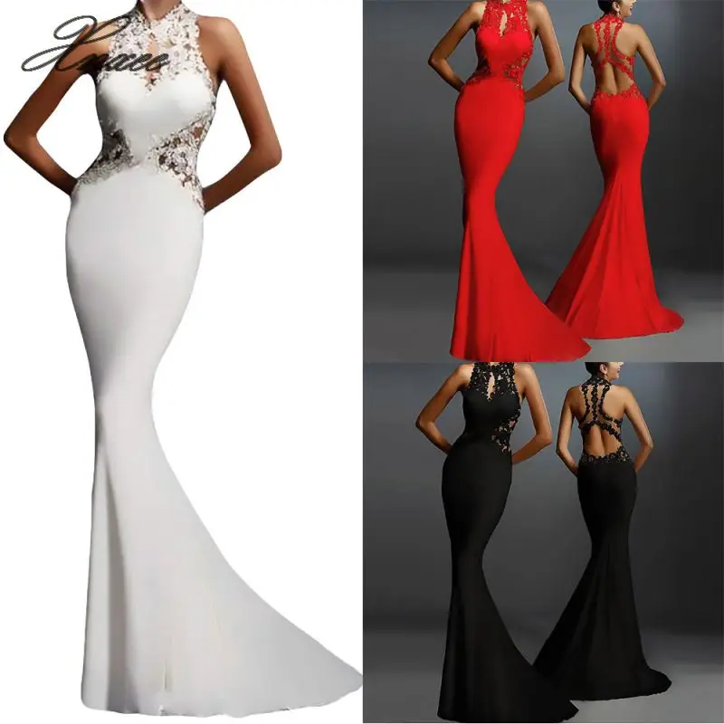 Women's Sexy Long Dress Halter Patchwork Hollow Fashion Halter Sleeveless Dress Cocktail Party Ladies Long Dress
Women's Sexy Long Dress Halter Patchwork Hollow Fashion Halter Sleeveless Dress Cocktail Party Ladies Long Dress