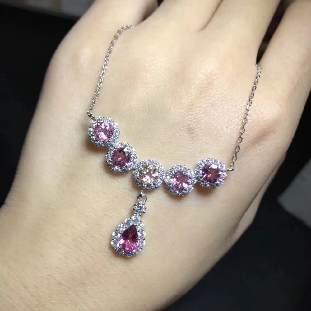natural pink tourmaline Sunflower water drop necklace natural gemstone pendant necklace S925 silver women girl party jewelery
natural pink tourmaline Sunflower water drop necklace natural gemstone pendant necklace S925 silver women girl party jewelery