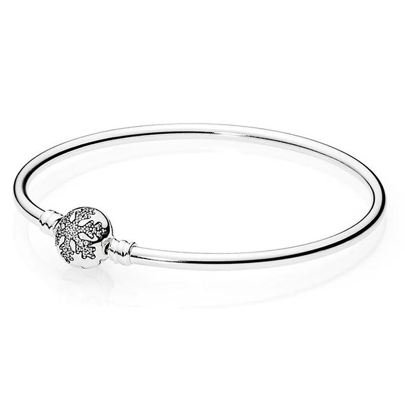 New 925 Sterling Silver Bangle Crystal Snowflake Clap Snake Chain Bracelet Bangle Fit Women Bead Charm DIY Jewelry
New 925 Sterling Silver Bangle Crystal Snowflake Clap Snake Chain Bracelet Bangle Fit Women Bead Charm DIY Jewelry
