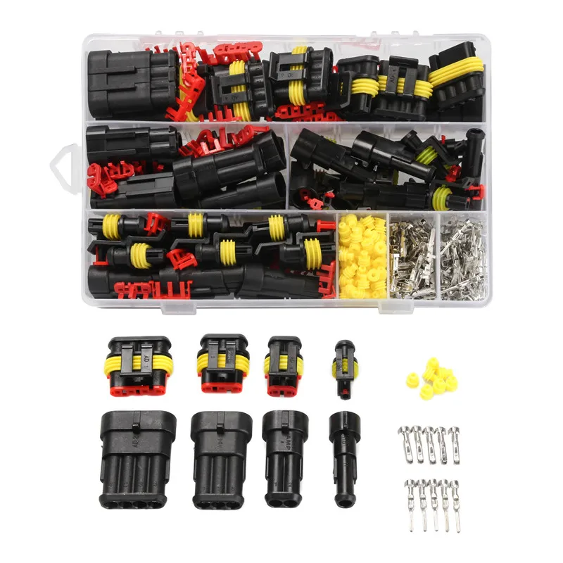 240PCS HID Waterproof Terminal 1/2/3/4Pin Electrical Wire Connectors Assortment kit
240PCS HID Waterproof Terminal 1/2/3/4Pin Electrical Wire Connectors Assortment kit
