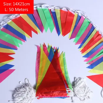 14X21cm Wedding Festival Pennant String Banner Buntings Colorful 50m Triangles Flag Festival Party Holiday Decor Christmas Strap
14X21cm Wedding Festival Pennant String Banner Buntings Colorful 50m Triangles Flag Festival Party Holiday Decor Christmas Strap