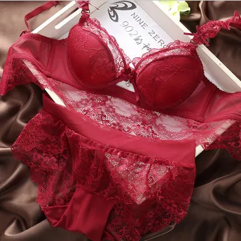 Sexy Women Lace See Through Lingerie Set Push-Up Padded Women Bra Underwear Set Brassiere Thongs For Women
Sexy Women Lace See Through Lingerie Set Push-Up Padded Women Bra Underwear Set Brassiere Thongs For Women