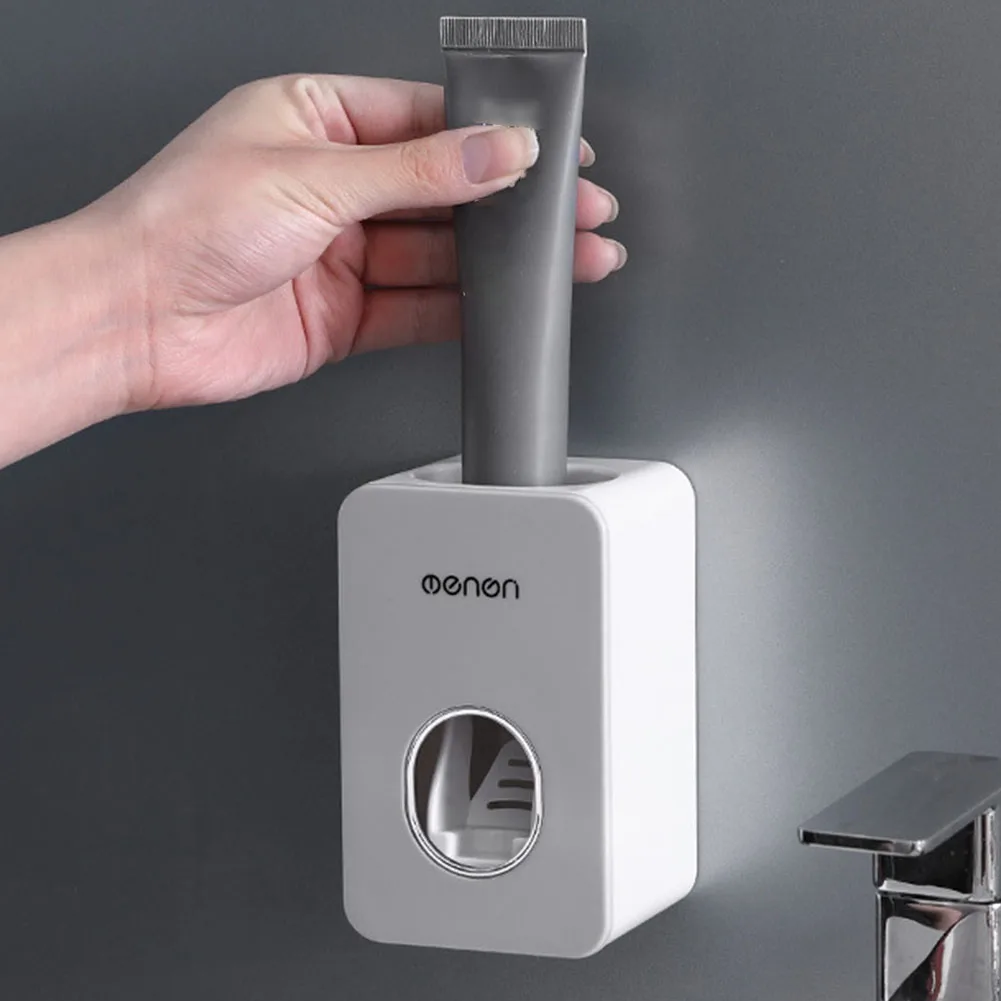 Automatic Toothpaste Dispenser Tube Squeezer Hands Free Wall Mounted Stand Dustprooof Toothbrush Holder Punch Free Practical
Automatic Toothpaste Dispenser Tube Squeezer Hands Free Wall Mounted Stand Dustprooof Toothbrush Holder Punch Free Practical