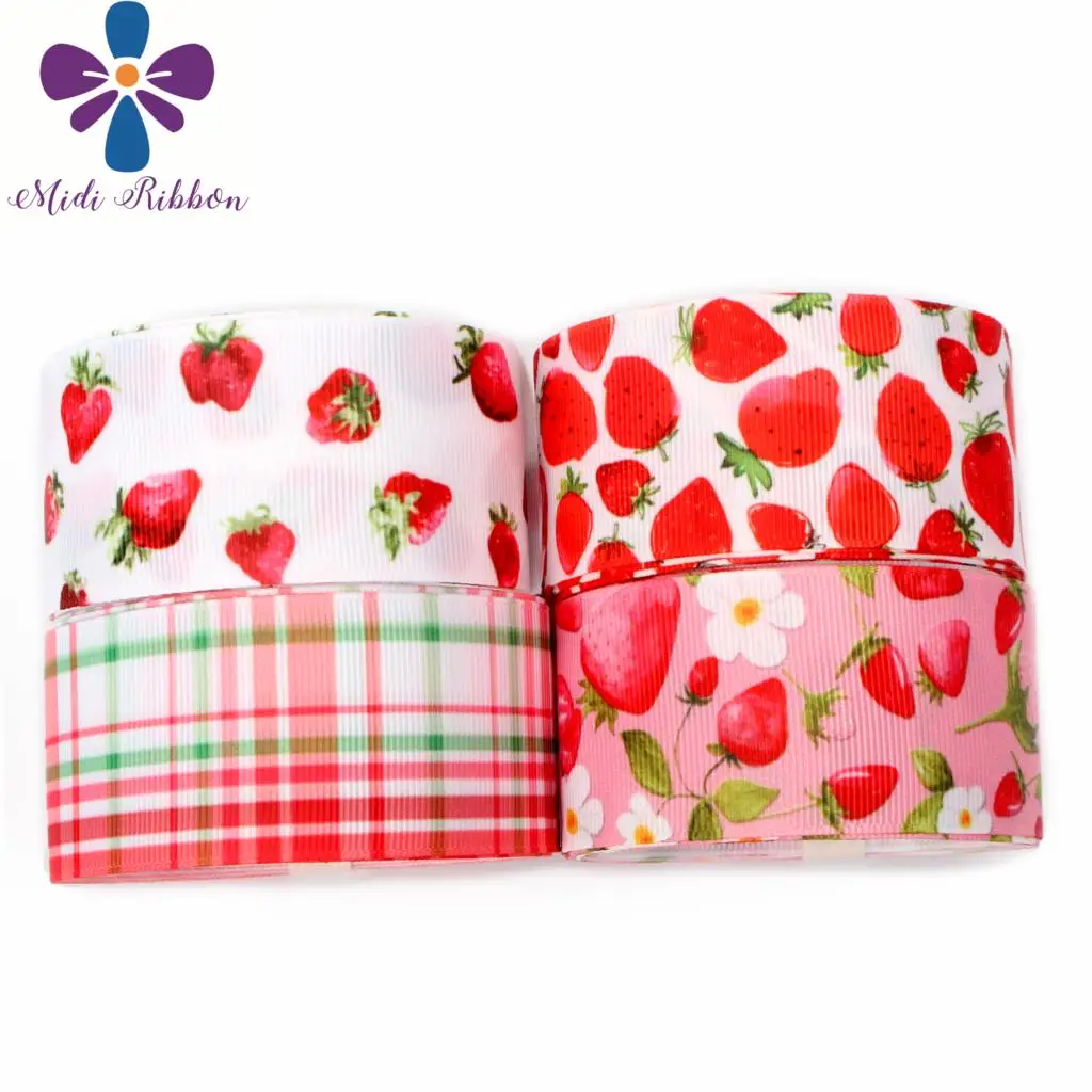16mm-75mm Strawberry Series Check Stripe Flower Printed Grosgrain/Foe Ribbon DIY Hair Bowknots Party Decor 50yards/roll
16mm-75mm Strawberry Series Check Stripe Flower Printed Grosgrain/Foe Ribbon DIY Hair Bowknots Party Decor 50yards/roll
